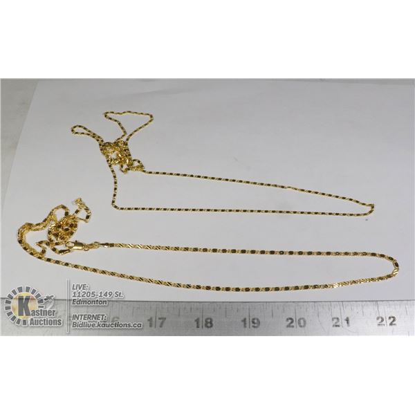 PAIR OF NEW COLD PLATED CHAINS