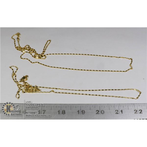PAIR OF NEW COLD PLATED CHAINS