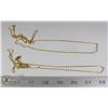 Image 1 : PAIR OF NEW COLD PLATED CHAINS