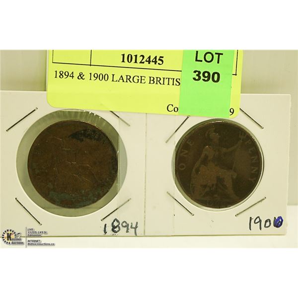 1894 & 1900 LARGE BRITISH PENNIES