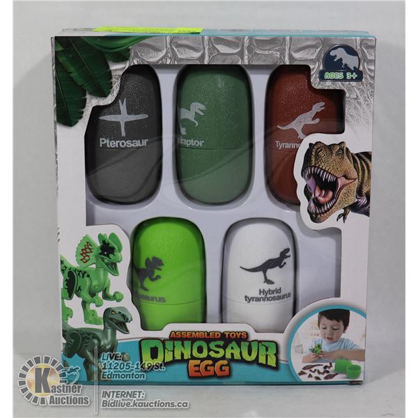 NEW 5 PACK DINOSAUR EGG KIDS TOY BUILDING SET