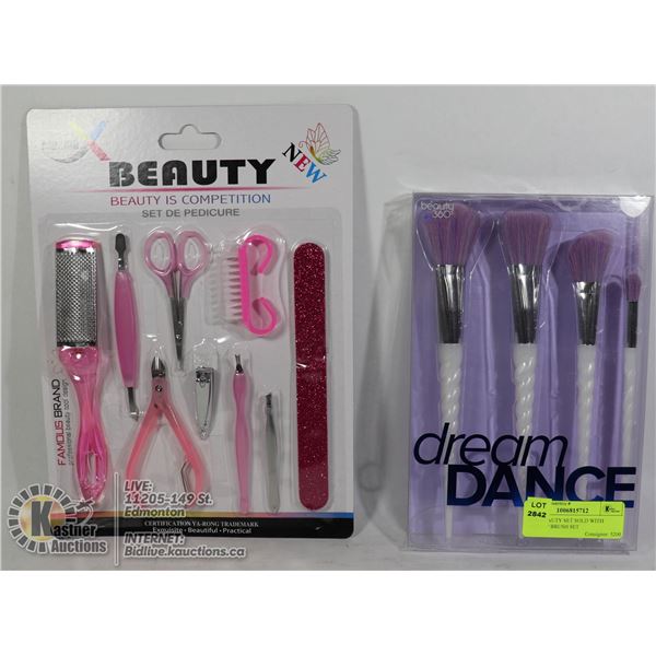 NEW BEAUTY SET SOLD WITH MAKEUP BRUSH SET