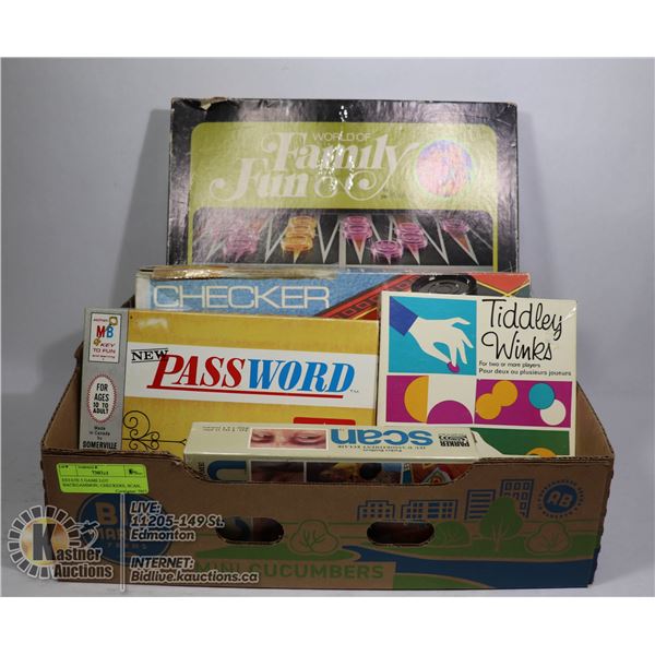 ESTATE 5 GAME LOT BACKGAMMON, CHECKERS, SCAN,