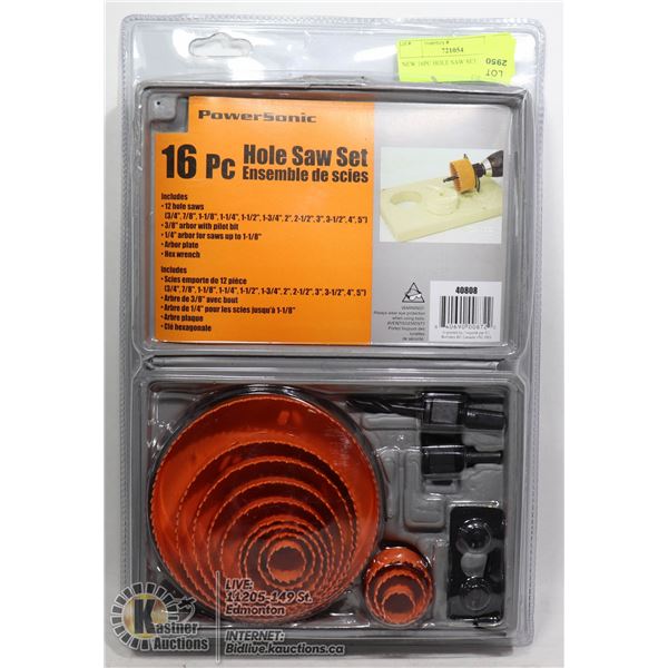 NEW 16PC HOLE SAW SET