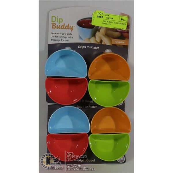 2 NEW 4PC DIP BUDDY ACCESSORIES - CLIPS ONTO PLATE
