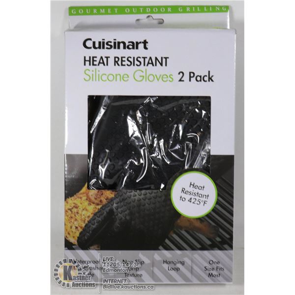 NEW CUISINART HEAT RESISTANT SILICONE GLOVE 2PACK