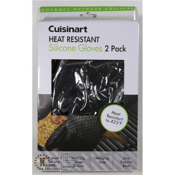 NEW CUISINART HEAT RESISTANT SILICONE GLOVE 2PACK