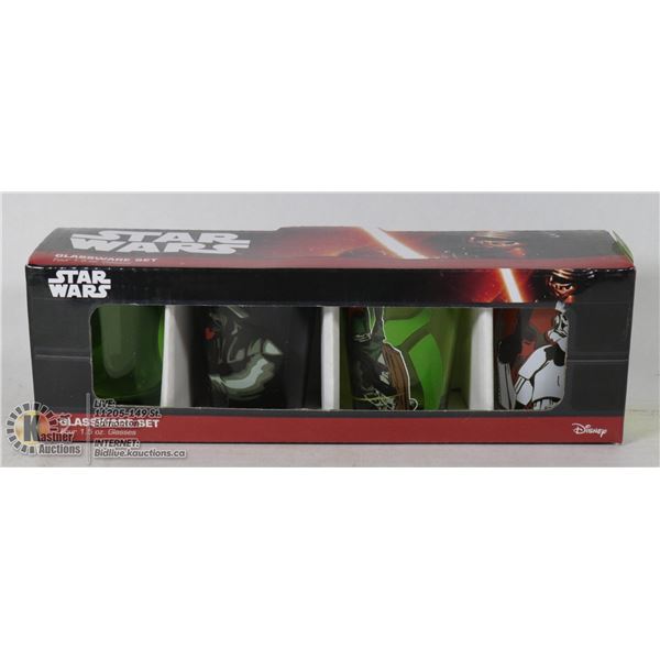 NEW 4PC STAR WARS SHOT GLASS SET
