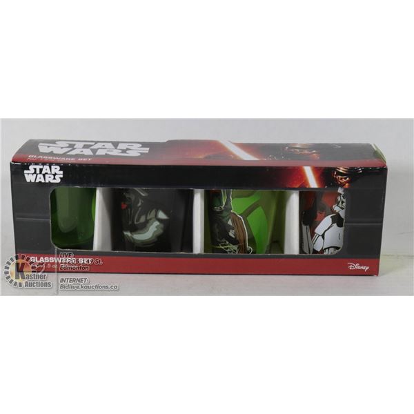 NEW 4PC STAR WARS SHOT GLASS SET