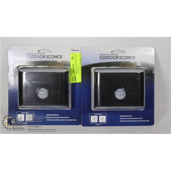 TWO NEW MOTION ACTIVATED LED OUTDOOR SCONCES