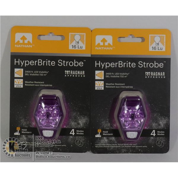 TWO NEW HYPER BRITE MINI STROBE LIGHT