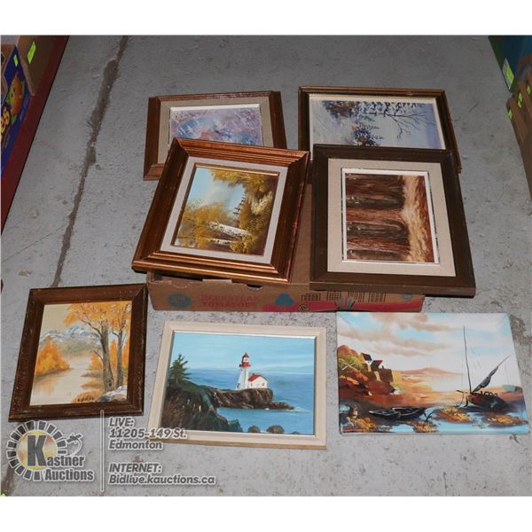 LOT OF PAINTINGS AND ARTS