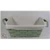 Image 1 : STORAGE BASKET (GREEN W/HANDLES)