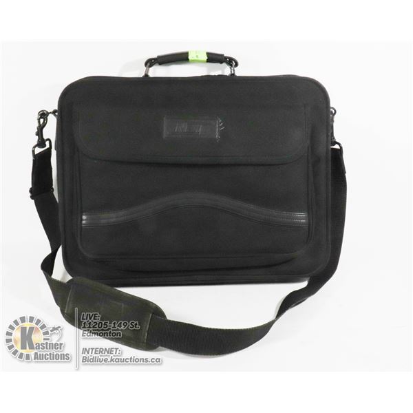 BLACK LAPTOP CARRY CASE WITH SHOULDER STRAP &
