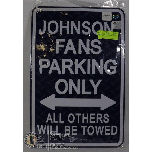 NEW OFFICIAL NASCAR METAL SIGN SAYS "JOHNSON