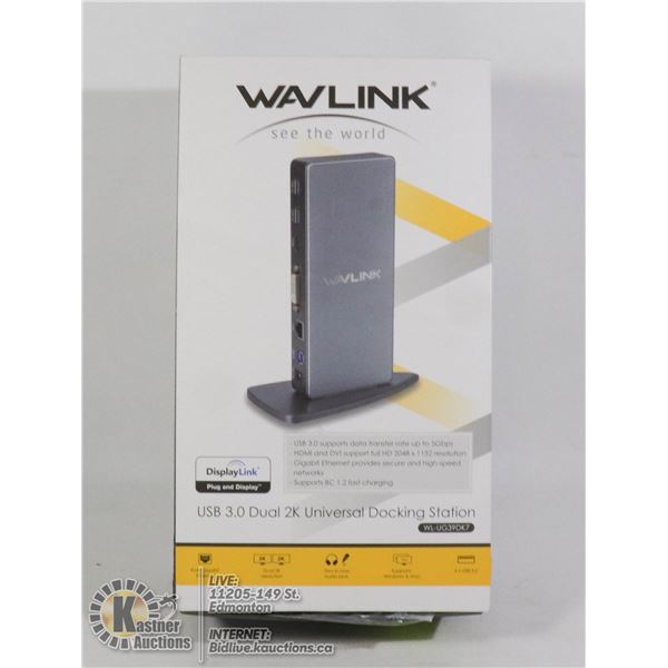 WAVLINK USB 3.0 DUAL 2K UNIVERSAL DOCKING STATION