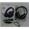 Image 1 : BLACK/ GREEN GAMING HEADSET