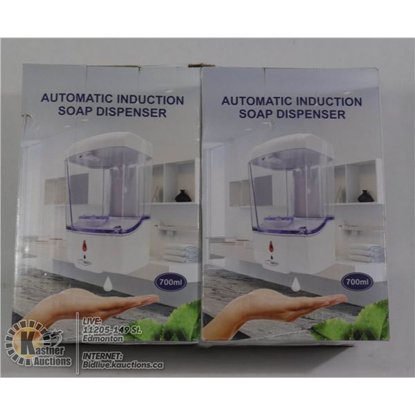 TWO AUTOMATIC INDUCTION SOAP DISPENSERS