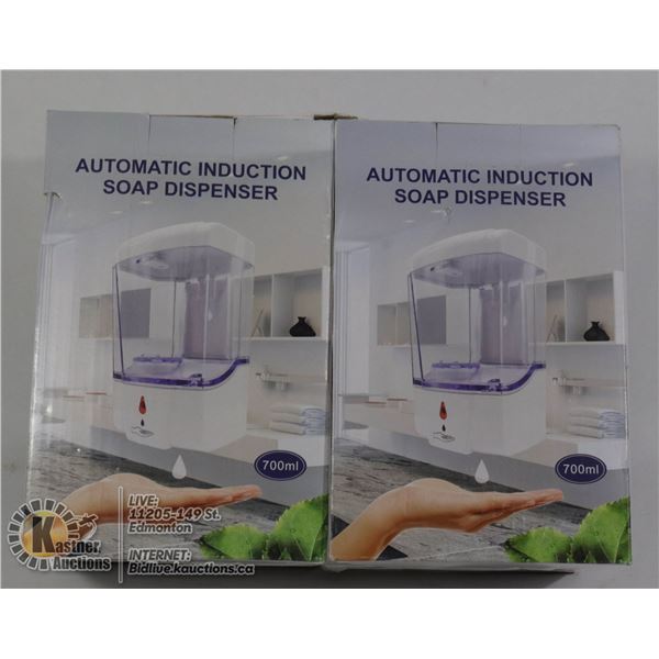 TWO AUTOMATIC INDUCTION SOAP DISPENSERS