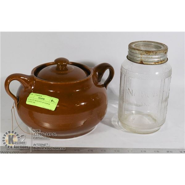 REDCLIFF BEAN POT & NABOB COFFEE JAR