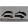 Image 1 : 4 NEW MINI REVOLVER KNIVES 2 BROWN, 2 BLACK