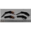 Image 1 : 4 NEW MINI REVOLVER KNIVES 2 BROWN, 2 BLACK