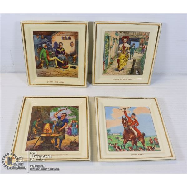 4 SQUERE DECORATIVE PLATES