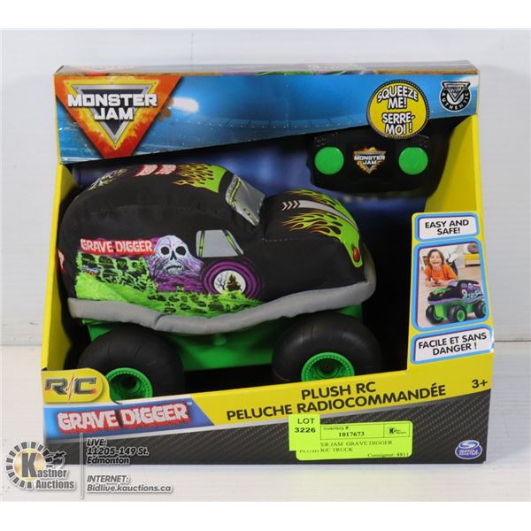 MONSTER JAM  GRAVE DIGGER PLUSH R/C TRUCK