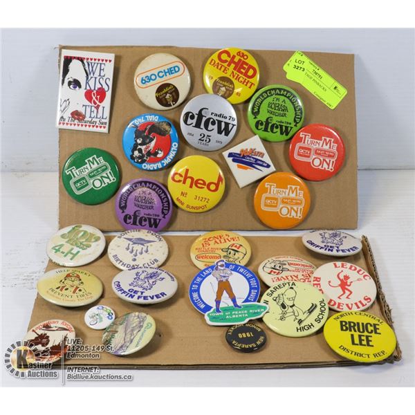 LOT OF VINTAGE PINBACKS ASSORTED