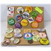 Image 1 : LOT OF VINTAGE PINBACKS ASSORTED