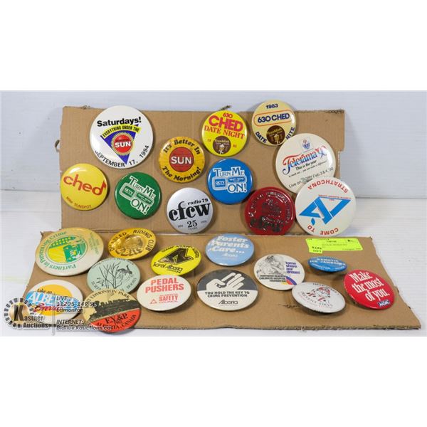 LOT OF VINTAGE PINBACKS ASSORTED