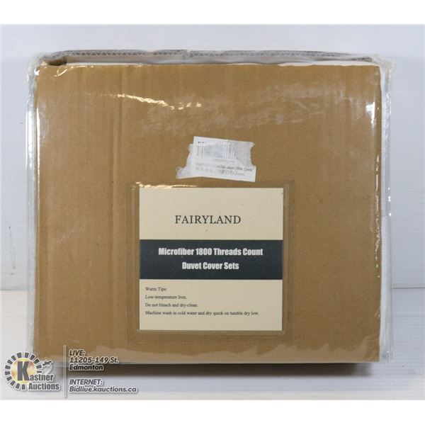 FAIRLYAND MICROFIBER DUVET COVER SET SIZE QUEEN