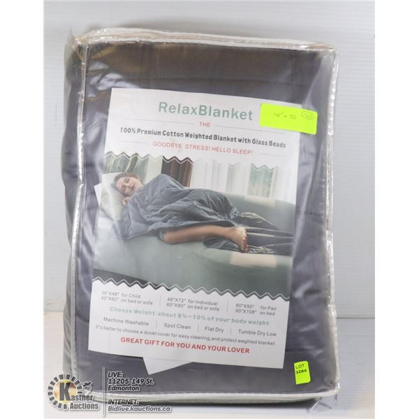 WEIGHTED BLANKET WITH GLASS BEADS (48" X 72")