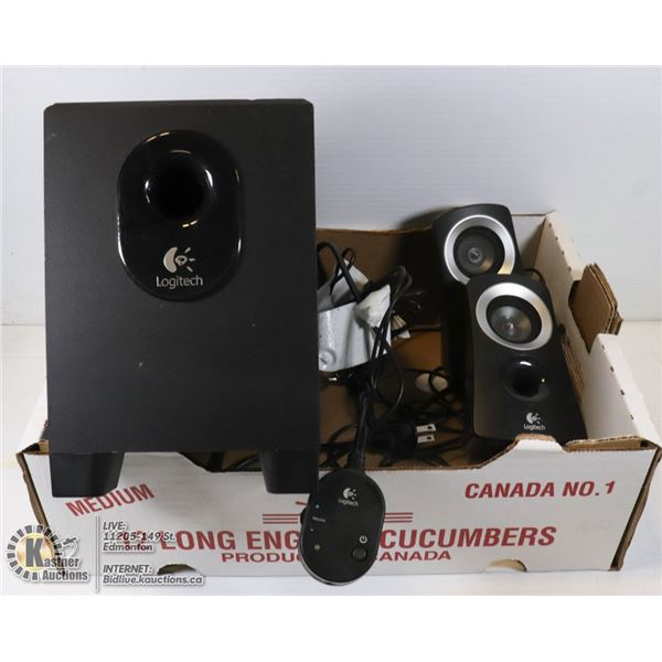 BOX WITH LOGITECH COMPUTER SPEAKER SYSTEM -