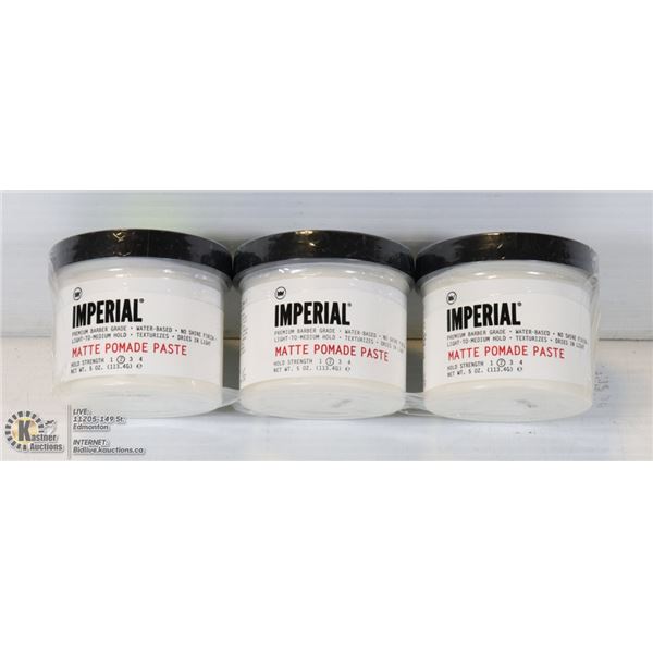 BUNDLE OF 3 BARBER GRADE MATTE POMADE PASTE