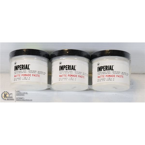 BUNDLE OF 3 BARBER GRADE MATTE POMADE PASTE