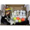 Image 1 : FLAT OF GOLF BALLS AND ACCESSORIES INCL. BAG OF