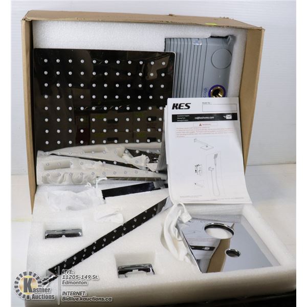 KES LARGE SHOWER HEAD SET WITH INSTRUCTIONS
