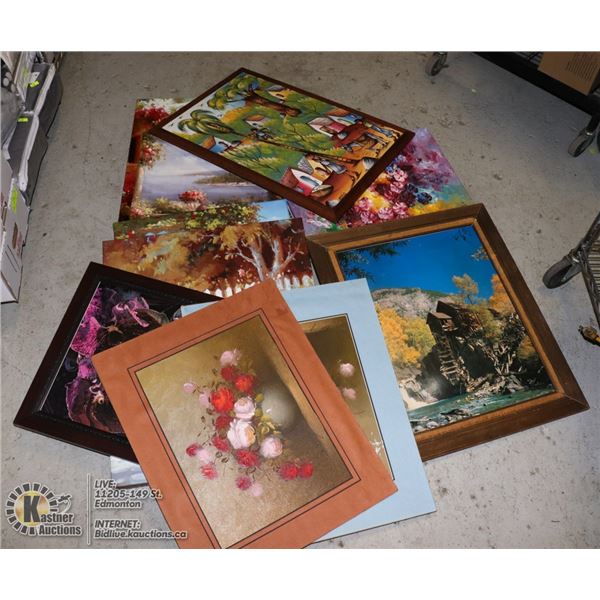 LOT OF PAINTINGS AND ARTS