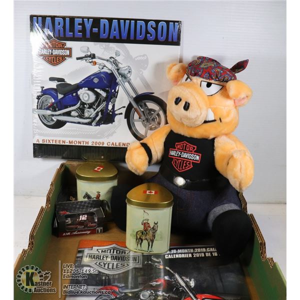 FLAT WITH HARLEY-DAVIDSON MOTORCYCLE PIG, 2