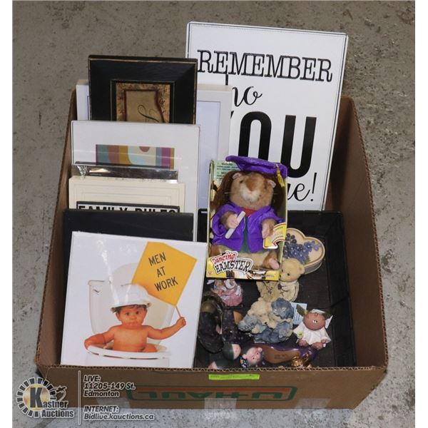 BOX W/ FRAMES & PLAQUES WITH INSPIRATIONAL