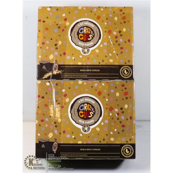 TWO BOXES OF CRAY CUPS SINGLE SERVE INSTANT COFFEE