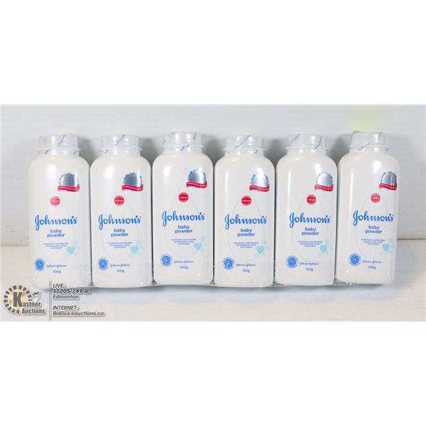 6 BOTTLES OF JOHNSONS BABY POWDER