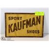 Image 1 : VINTAGE ADVERTISING SIGN KAUFMAN SHOES SPORTS