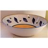 Image 2 : 37)  CERAMIC 12.5 "DIAMETER, 4" HIGH, PORTUGUESE PASTA/FRUIT BOWL. KITCHEN