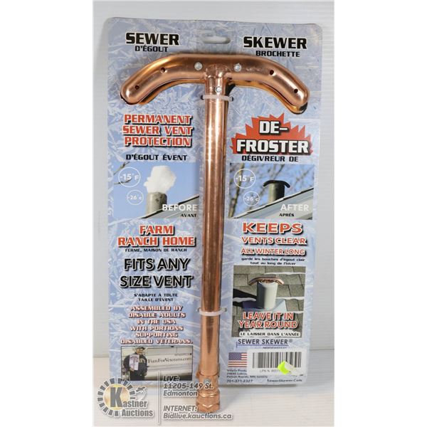 PERMANENT SEWER VENT PROTECTION DE FROSTER