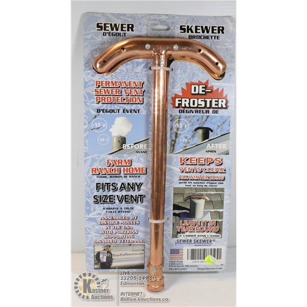 PERMANENT SEWER VENT PROTECTION DE FROSTER