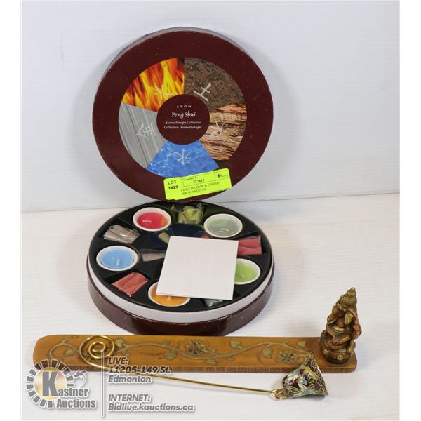 FENG SHUI INCENSE & GINESH BURNER W/ SNUFFER ALL TOGETHER