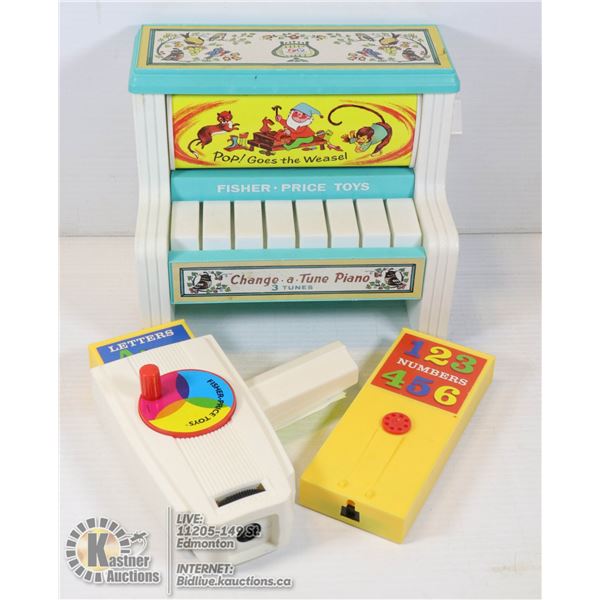 VINTAGE FISHER PRICE MOVIE VIEWER AND PLAYER PIANO TOGETHER
