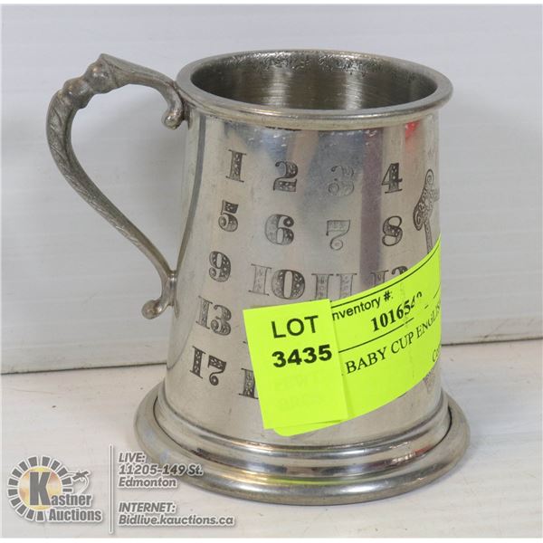 PEWTER BABY CUP ENGLISH PINDER BROS